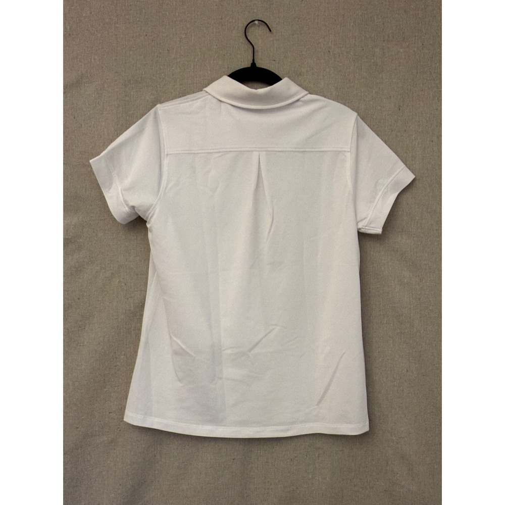 Fairway & Greene Ladies White Pique Short Sleeve Golf Polo Shirt NWT Size M - Picture 2 of 3